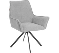 Стул с подлокотниками TetChair Мурано опора 360 велюр/букле HYP, светло-серый