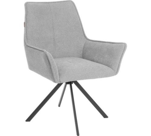 Стул с подлокотниками TetChair Мурано опора 360 велюр/букле HYP, светло-серый