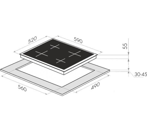 Варочная панель MAUNFELD EVI.594-BK
