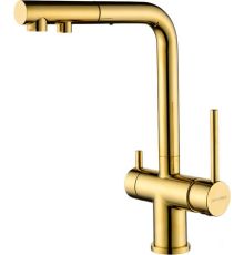Смеситель Paulmark Serpentine SE213222-G золото