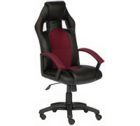 Игровое геймерское кресло TetChair Driver экокожа/ткань, черный/бордовый