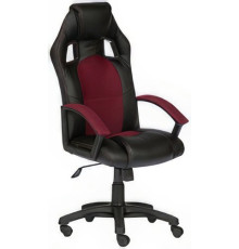 Игровое геймерское кресло TetChair Driver экокожа/ткань, черный/бордовый