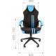 Кресло CHAIRMAN Game 26 черный/голубой
