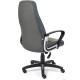 Офисное кресло TetChair Inter искусственная кожа, флок, ткань, серый/металлик