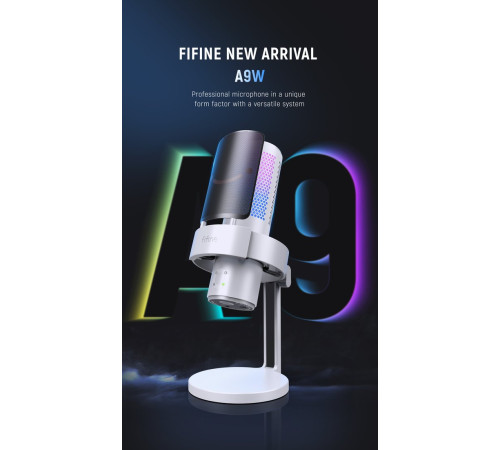 Проводной микрофон FIFINE A9 белый