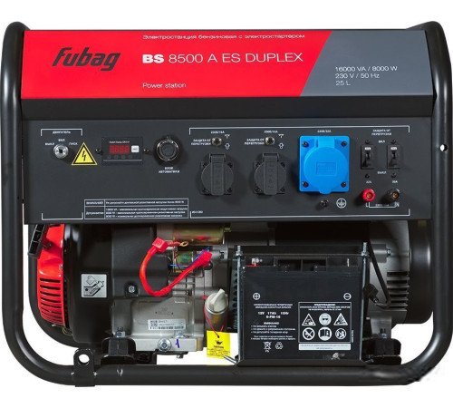 Бензиновый генератор Fubag BS 8500 A ES Duplex с коннектором автоматики