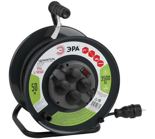 Удлинитель ЭРА RMx-4es-3x1.5-50m-IP44KG Б0046804