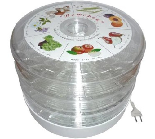 Сушилка для овощей и фруктов Спектр-Прибор Ветерок ЭСОФ2-0.5/220 3 поддона, прозрачный