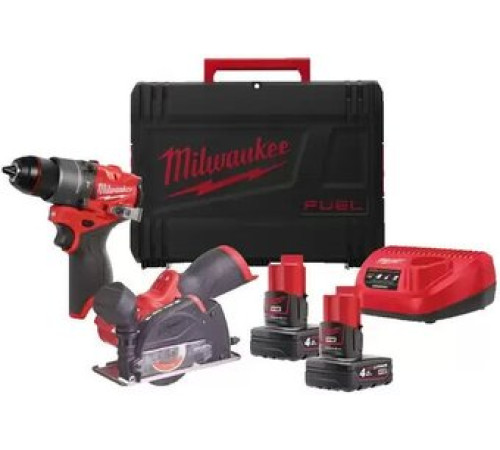Milwaukee M12 FPP2G2-402X 4933480592 шуруповерт, циркулярная пила, 2 АКБ, кейс