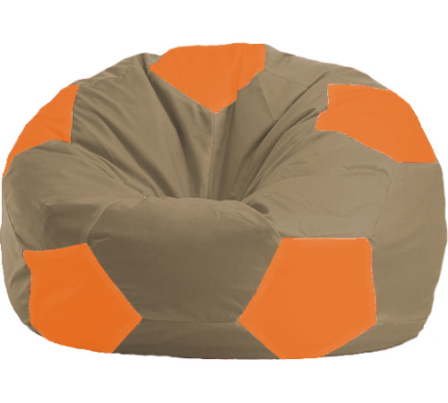 Кресло-мешок Flagman Мяч Стандарт М1.1-90 бежевый/оранжевый