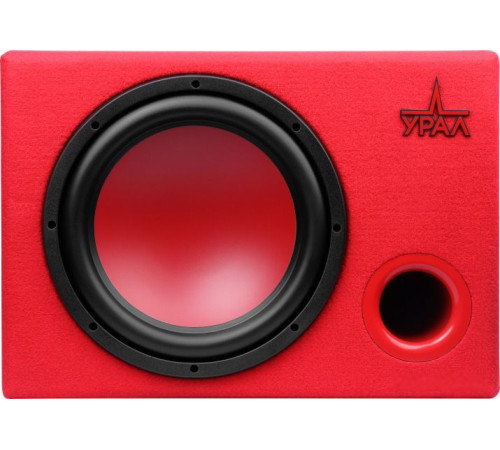 Корпусной активный сабвуфер Урал АС-У12А красный