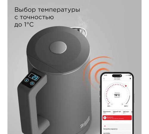 Электрический чайник Redmond Редмонд SkyKettle KM231S серый