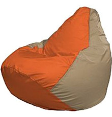 Кресло-мешок Flagman Груша Мега Super Г5.1-30 оранжевый/темно-бежевый