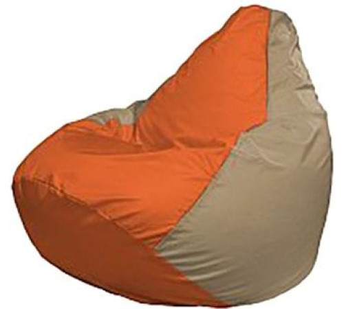 Кресло-мешок Flagman Груша Мега Super Г5.1-30 оранжевый/темно-бежевый