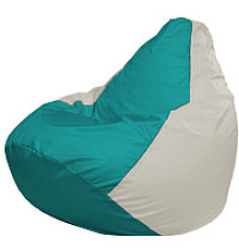 Кресло-мешок Flagman Груша Мини L Г0.1-315 бирюзовый/белый