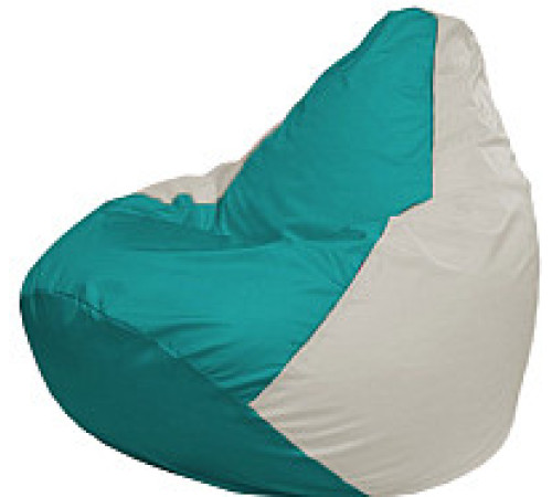 Кресло-мешок Flagman Груша Мини L Г0.1-315 бирюзовый/белый