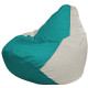 Кресло-мешок Flagman Груша Мини L Г0.1-315 бирюзовый/белый