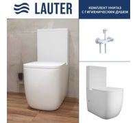 Унитаз напольный Lauter Rimless 21D2203 + гигиенический душ Sano 21LT1293MW