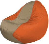 Кресло-мешок Flagman Classic К2.1-159 оранжевый/бежевый темный