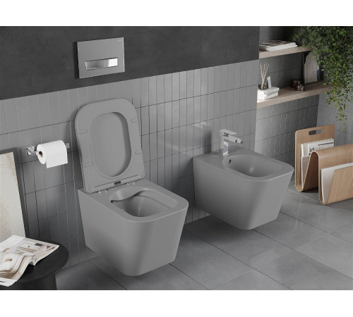 Унитаз Mexen Teo 30854061 светло-серый матовый без бачка