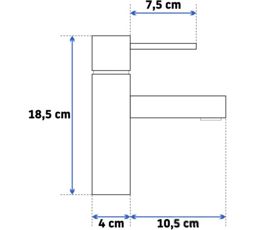 Смеситель Rea Tess REA-B8881 черный
