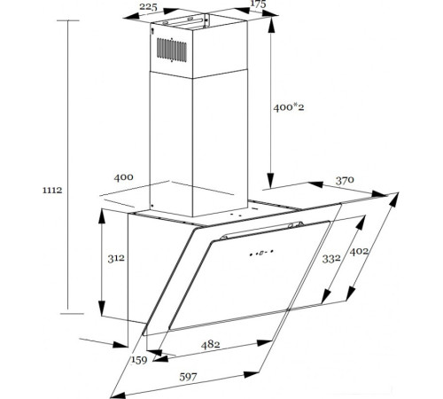 Кухонная вытяжка Schtoff Spirit RR 60 черный