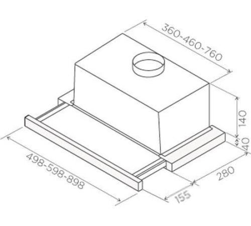 Кухонная вытяжка Jetair Orion LX/GR/F/60/VT PRF0099878C
