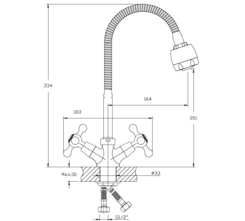 Смеситель Клевер Leto LT 519