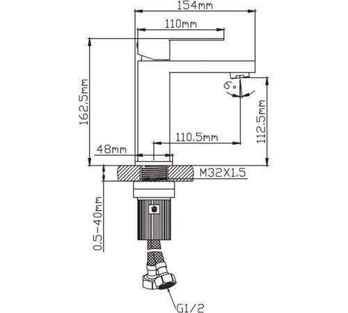 Смеситель Diadonna D238-10QH