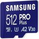 Карта памяти Samsung PRO Plus microSDXC 512GB MB-MD512SA/EU с адаптером