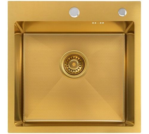 Кухонная мойка Diamond 500*500, коландер, дозатор GOLD DECOR