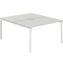 Офисный стол Norden 140х163.8х75 SG.248.SH.63.WH белый/серый бархат