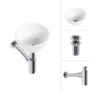 Умывальник Lauter 21601E + клапан 21190CH + сифон 21635CH хром