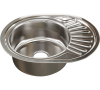 Кухонная мойка Mixline 528190 левая, полированная, 0.6 мм