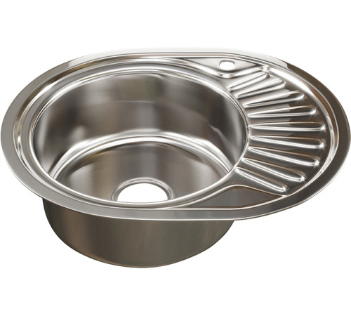 Кухонная мойка Mixline 528190 левая, полированная, 0.6 мм