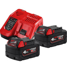 Аккумулятор с зарядным устройством Milwaukee M18 M18NRG-402 4933459215 2 x 18В/4 Ач + 12-18В