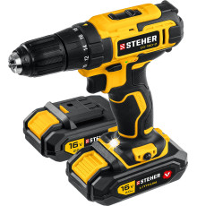 Дрель-шуруповерт Steher CD-160-2 с 2-мя АКБ, кейс