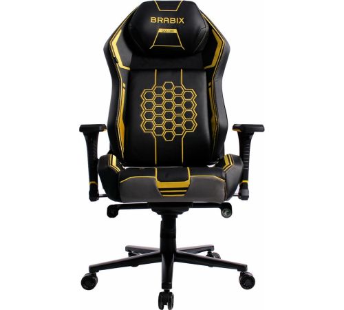 Игровое геймерское кресло Brabix GM-180 532953 черный/желтый
