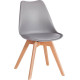 Стул TetChair Tulip дерево/пластик/экокожа серый