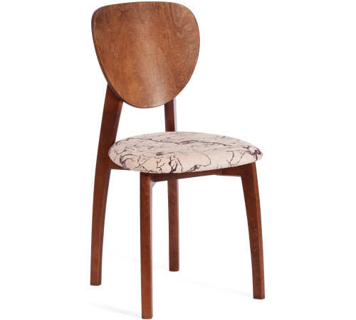 Стул TetChair Diamante мягкое сиденье коричневый/крекс бежевый