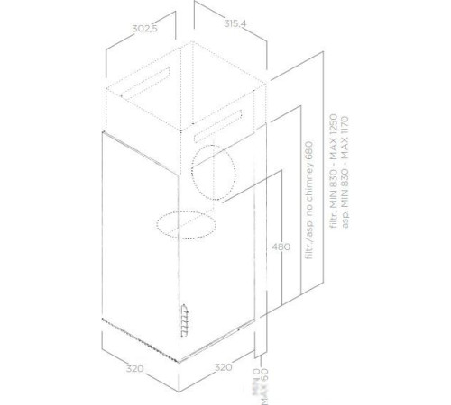 Кухонная вытяжка Elica Haiku BL/A/32