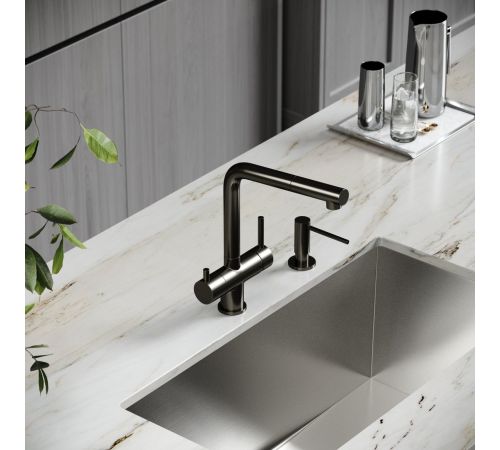 Смеситель Sancos Spin SC4015GG вороненая сталь
