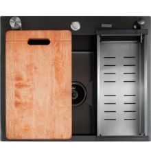 Кухонная мойка Futur FK 6050 Eco Embossing Pop-up Board plus Black Nano