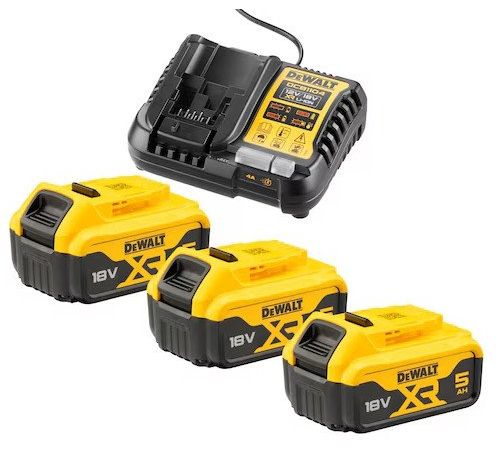 Аккумулятор с зарядным устройством DeWalt DCB1104P3 18В/3x5 Ач + 12-18В
