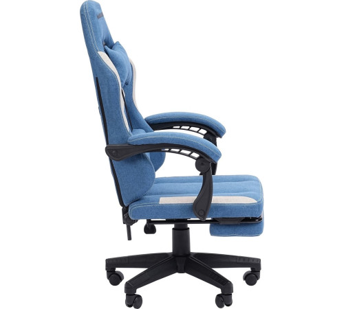 Игровое геймерское кресло CHAIRMAN CH26 ткань, голубой/бежевый