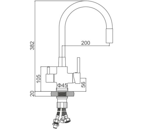 Смеситель Ledeme L74255-3