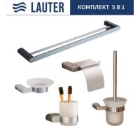 Набор аксессуаров для ванной Lauter 21SH1061 + 21SH1051 + 21SH110А1 + 21SH7021 + 21SH1111 Chrome, 5 предметов