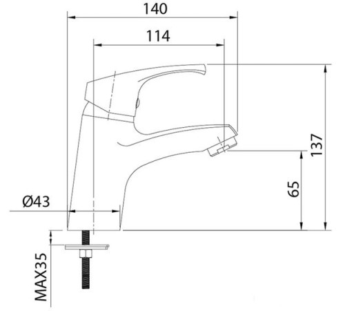Смеситель Milardo Sterm STESB00M01