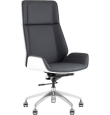 Офисное кресло TopChairs Crown SN A312 8386-16 White Back серый/голубой