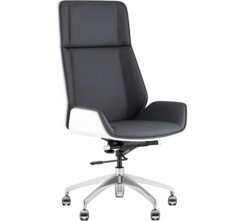 Офисное кресло TopChairs Crown SN A312 8386-16 White Back серый/голубой